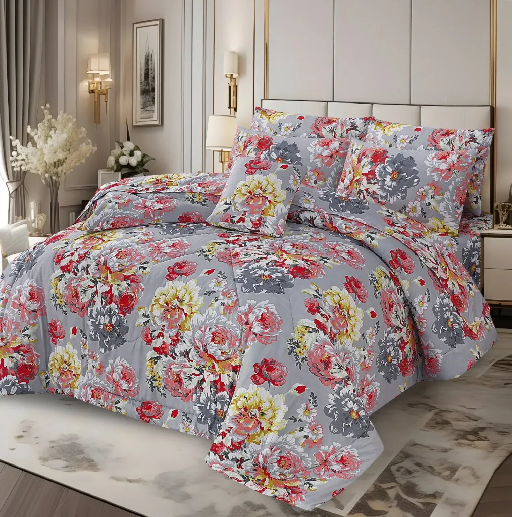 7 Pcs Comforter Set King Size Design GZM-0104