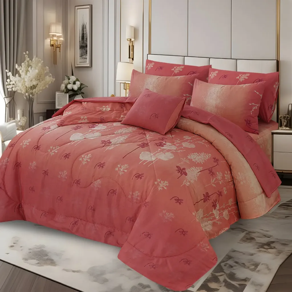7 Pcs Comforter Set King Size Design gzm-0103