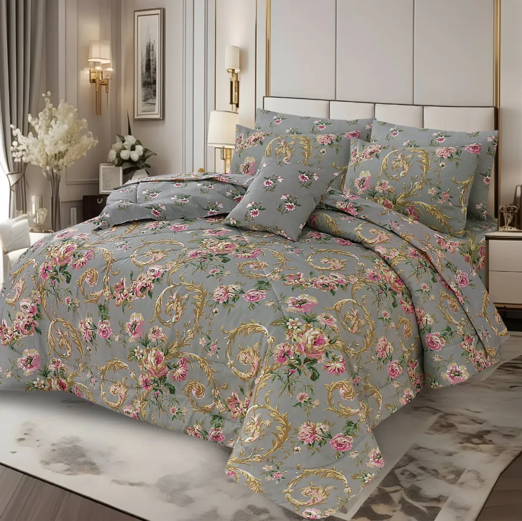 7 Pcs Comforter Set King Size Design gzm-0102