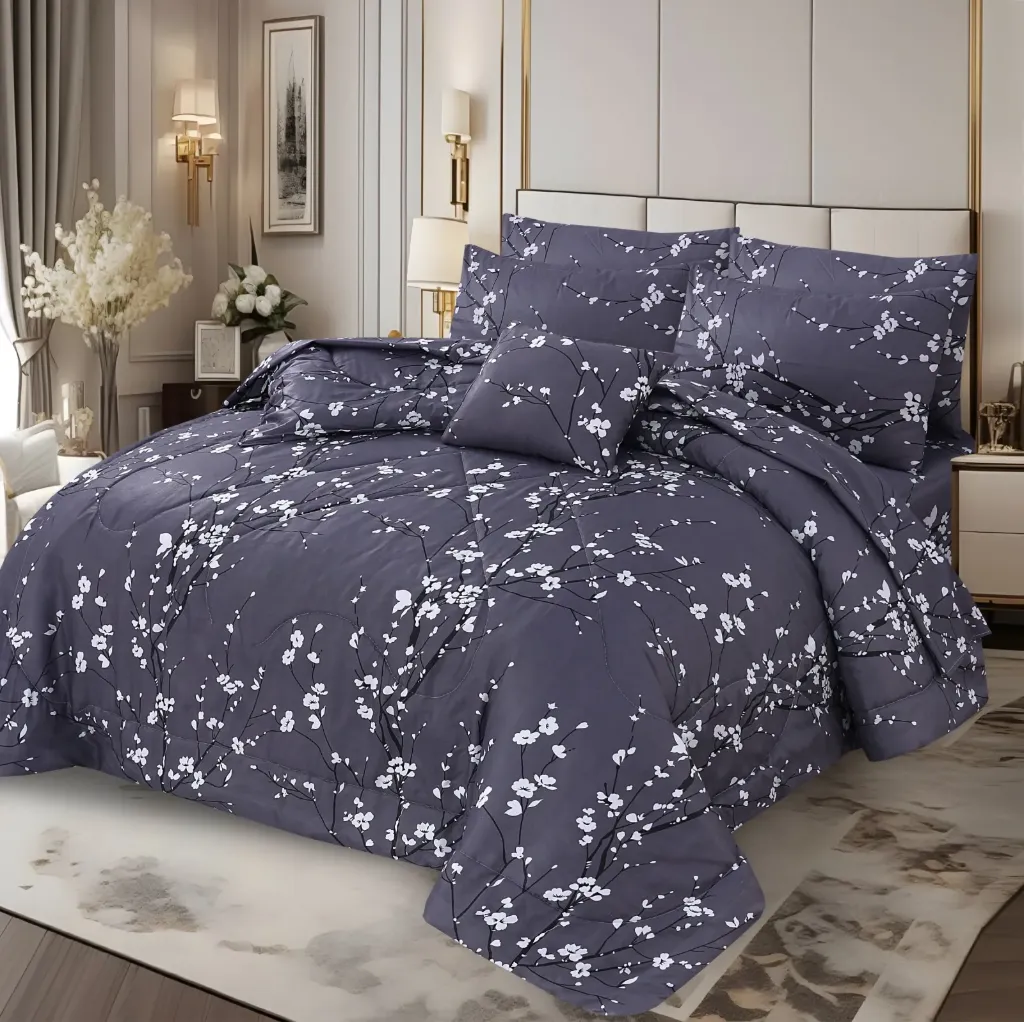 7 Pcs Comforter Set King Size Design GZD-102