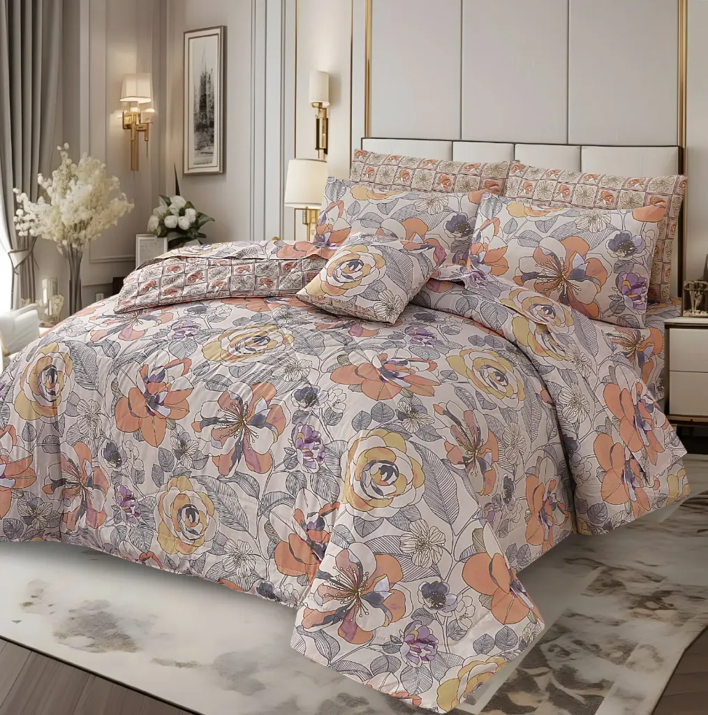 7 Pcs Comforter Set King Size Design GZM-0105