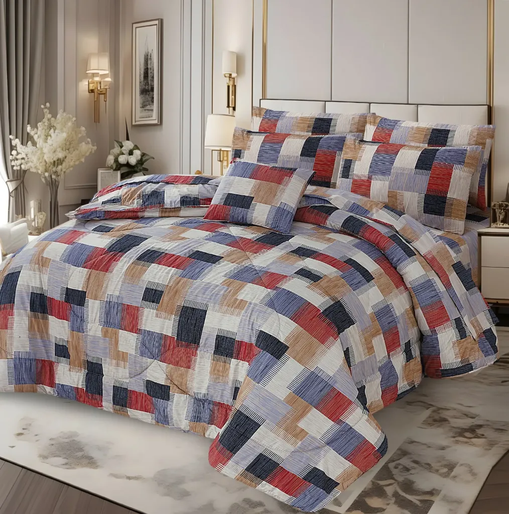 7 Pcs Comforter Set King Size Design GZM-0107