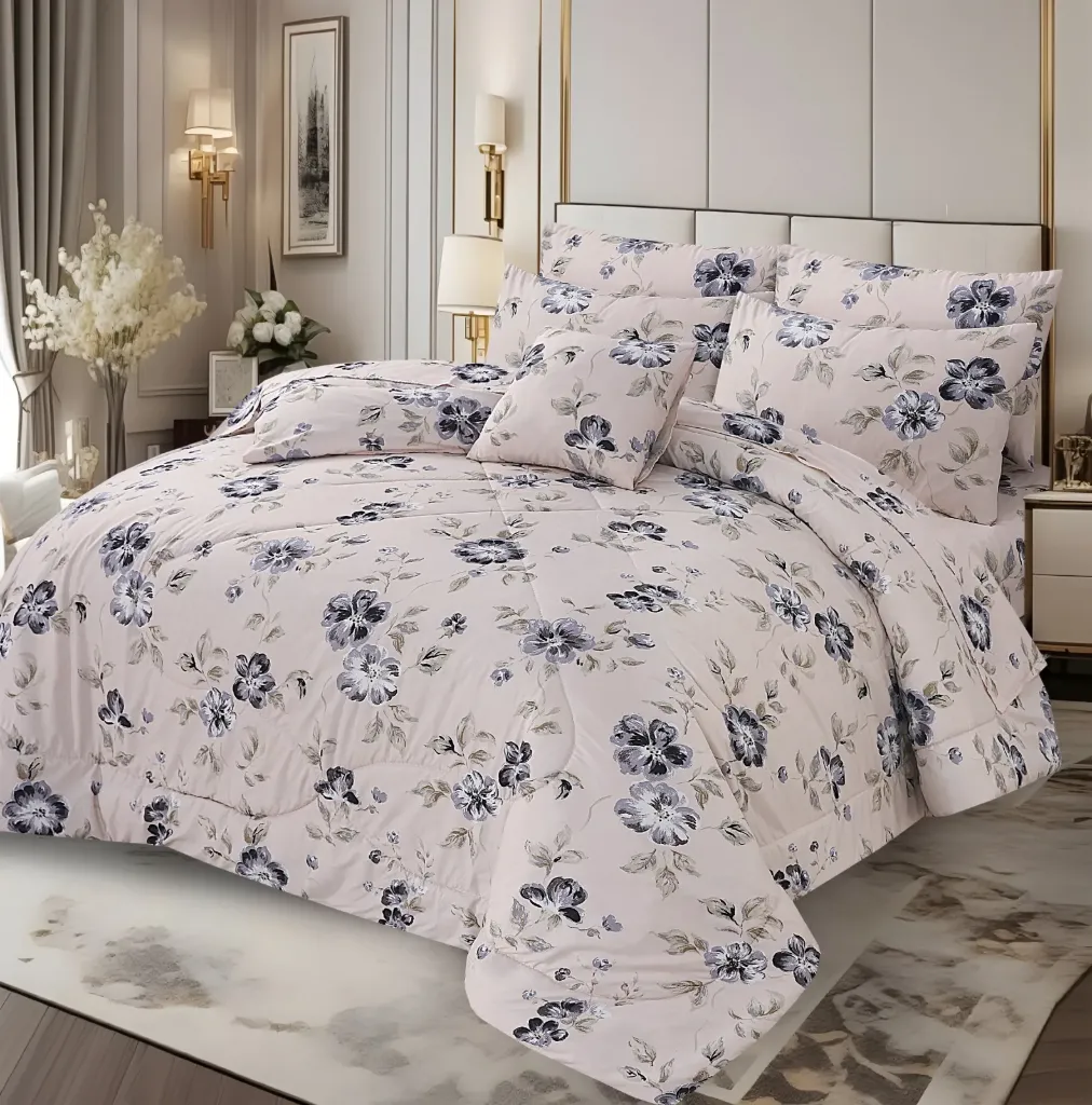 7 Pcs Comforter Set King Size Design KCC 032