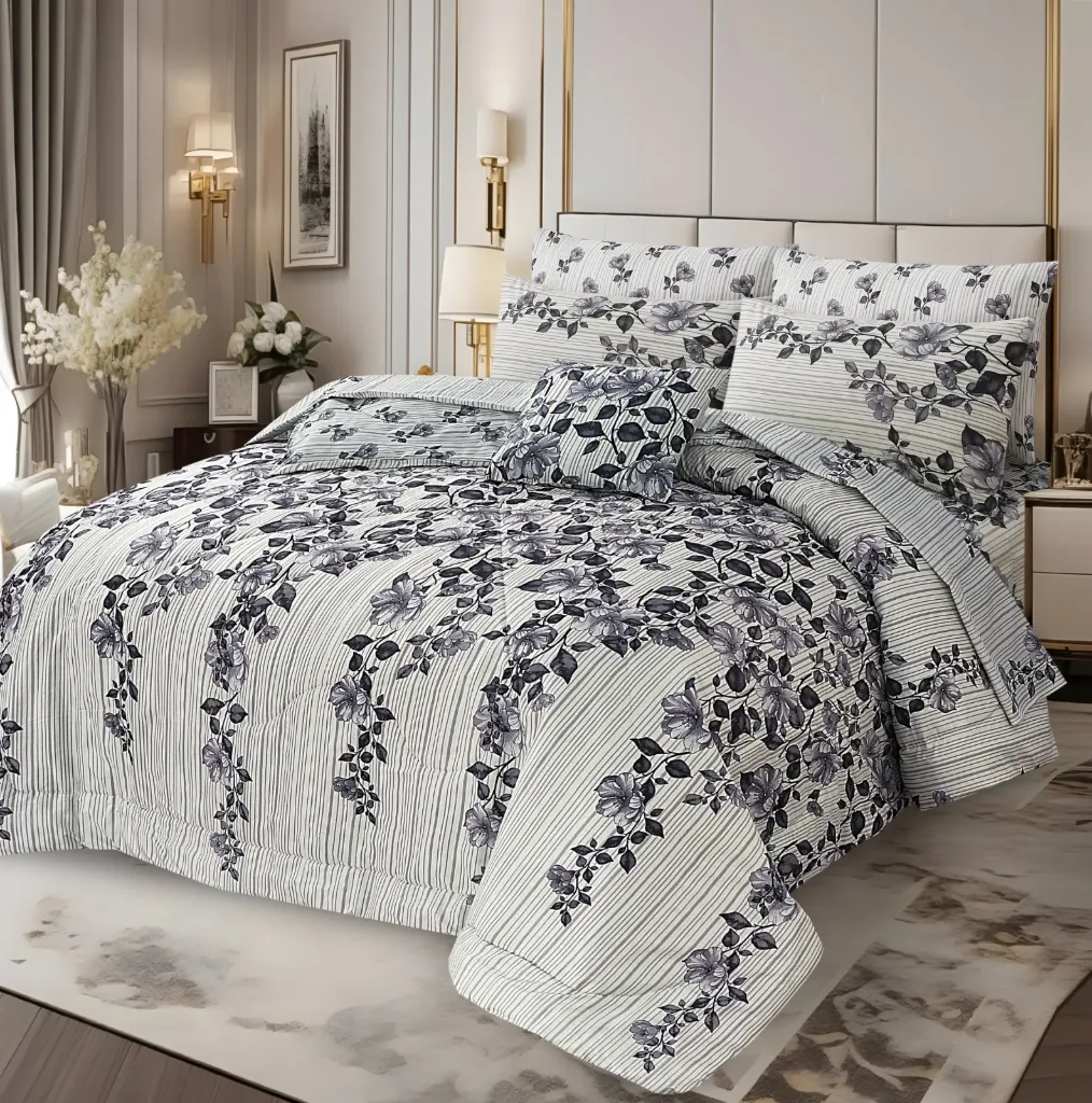 7 Pcs Comforter Set King Size Design GZM-0112