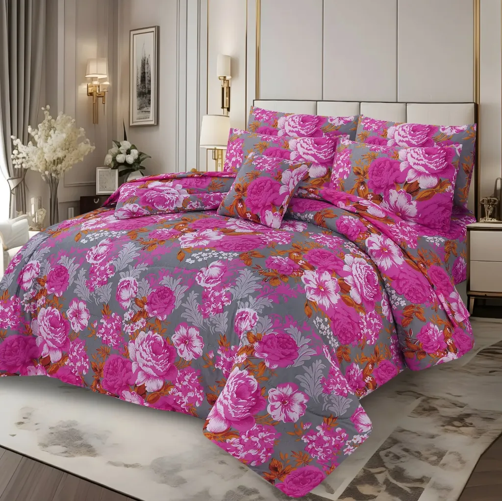 7 Pcs Comforter Set King Size Design GZM-0113