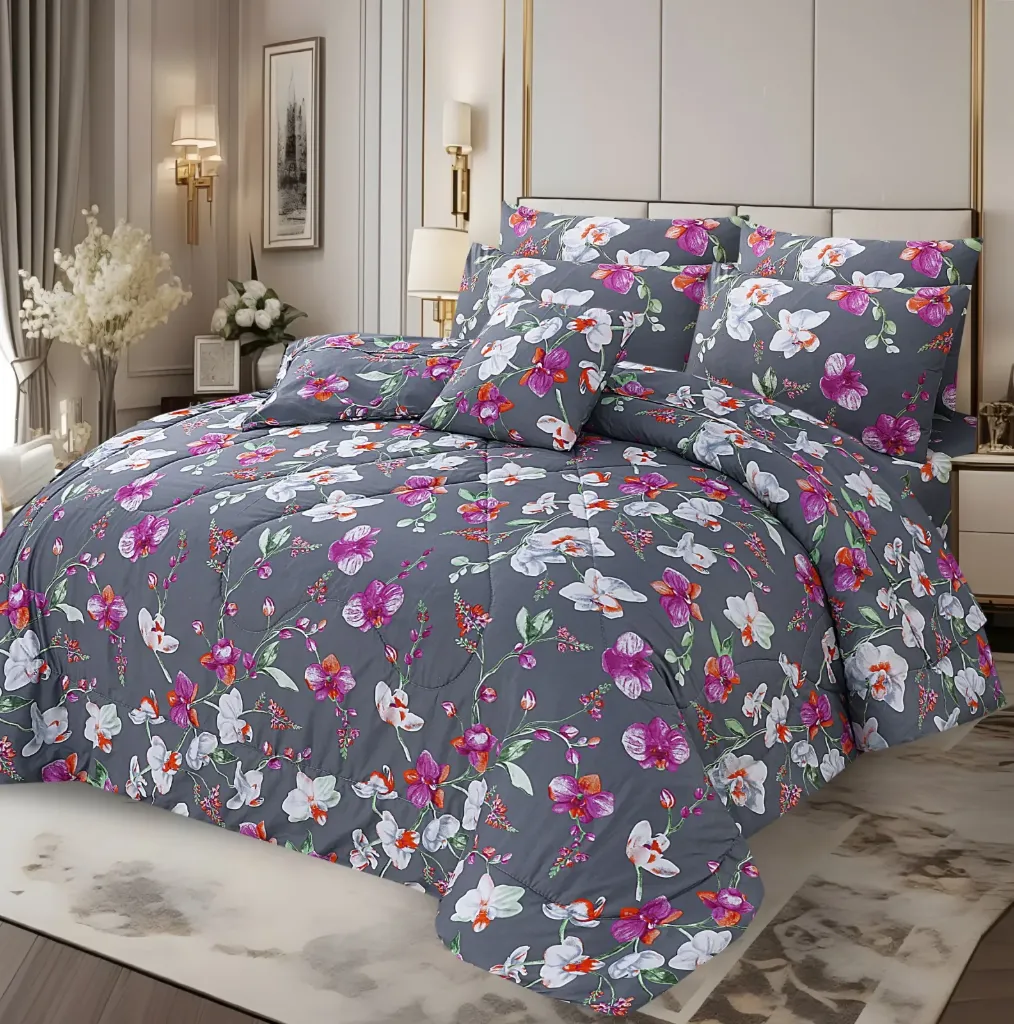 7 Pcs Comforter Set King Size Design GZM-0115