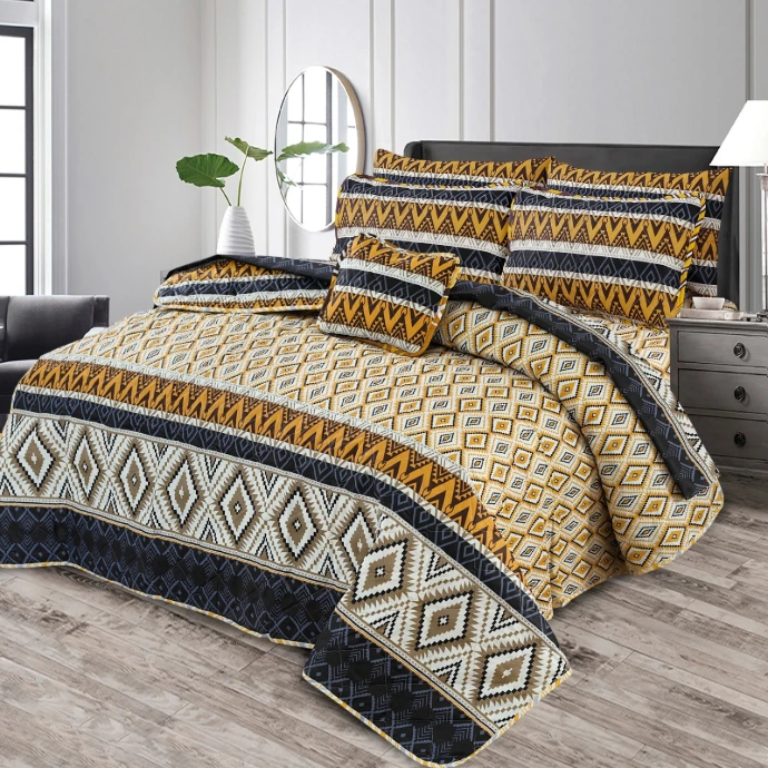 7 Pcs Comforter Set King Size Design KCC 072