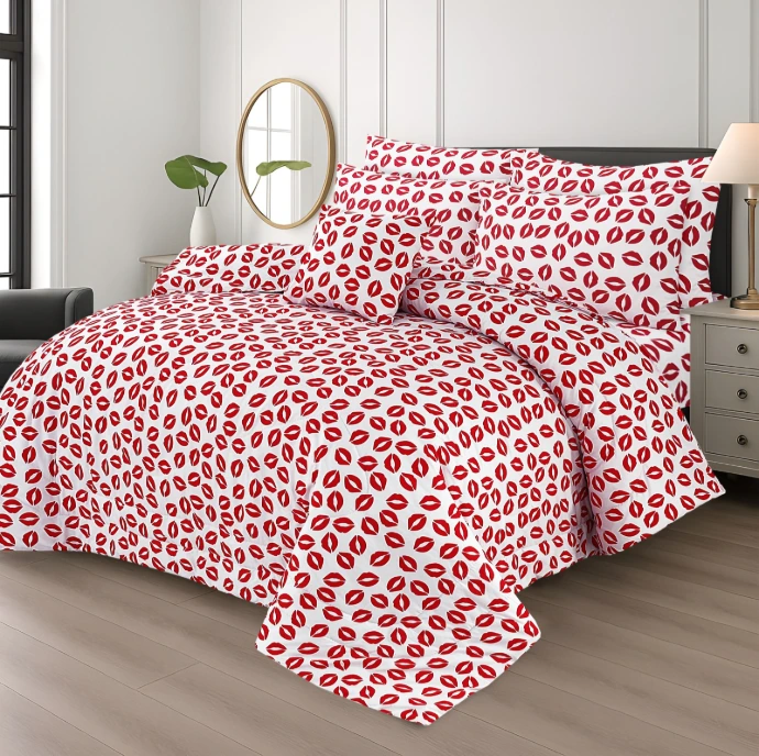 7 Pcs Comforter Set King Size Design KCC 075