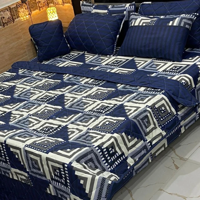 7 Pcs Comforter Set King Size Design KCC  082