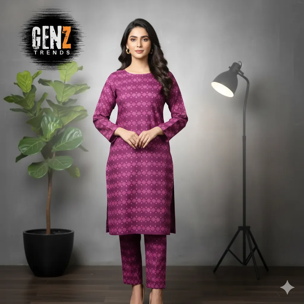 2 Pcs Unstitched Digital Print Suit gzl-s3021