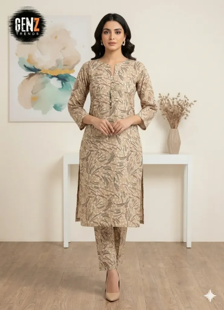 2 Pcs Unstitched Digital Print Suit gzl-s3011