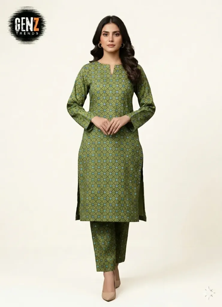 2 Pcs Unstitched Digital Print Suit GZL-S3010