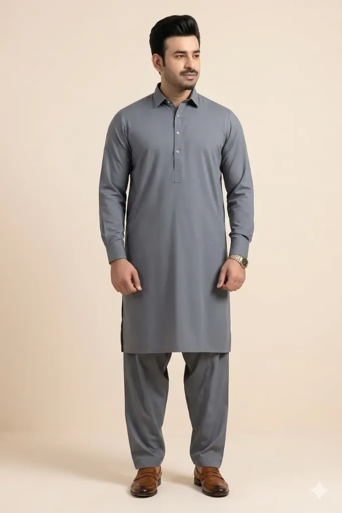 GENTS SUIT WASH N WEAR UNSTITCHED gzg-s6003 (Grey)