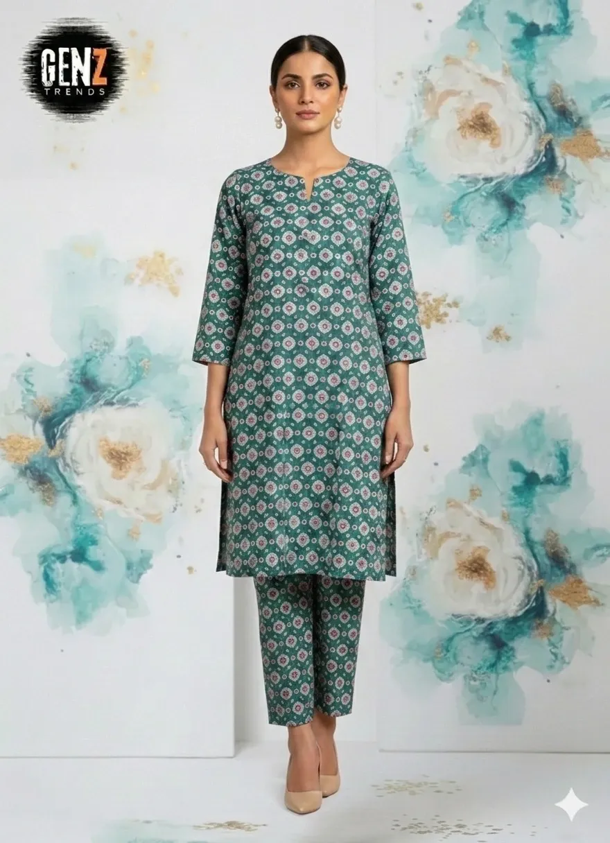 2 Pcs Unstitched Digital Print Suit GZL-S3005