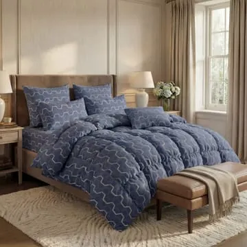 7 Pcs Comforter Set King Size Design