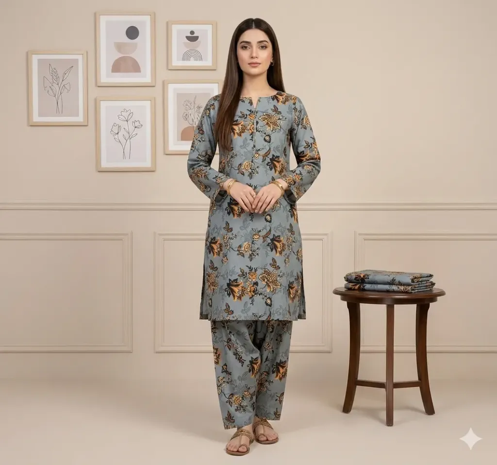 2 Pcs Unstitched Digital Print Suit GZL-S3029