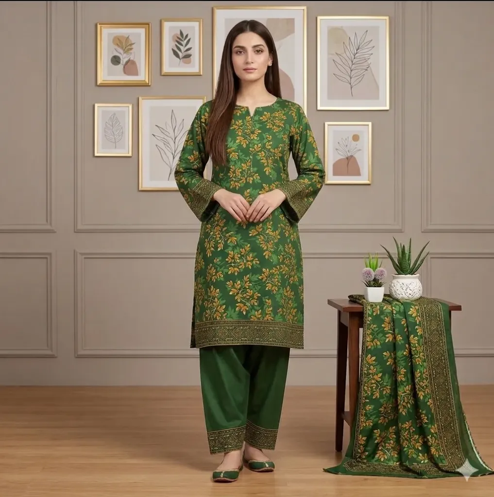 2 Pcs Unstitched Digital Print Suit GZL-S3031