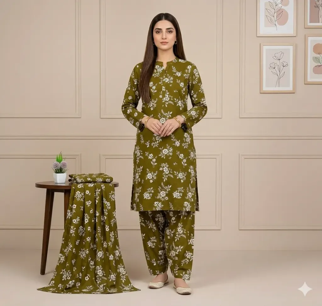 2 Pcs Unstitched Digital Print Suit GZL-S3034