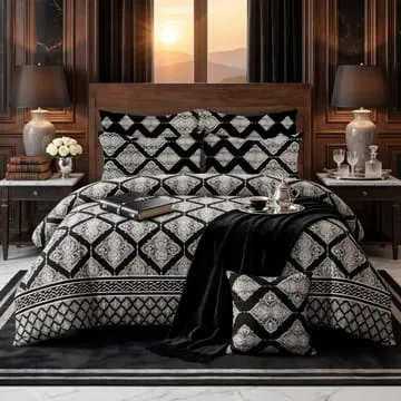 7 Pcs Comforter Set King Size Design