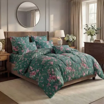 7 Pcs Comforter Set King Size Design