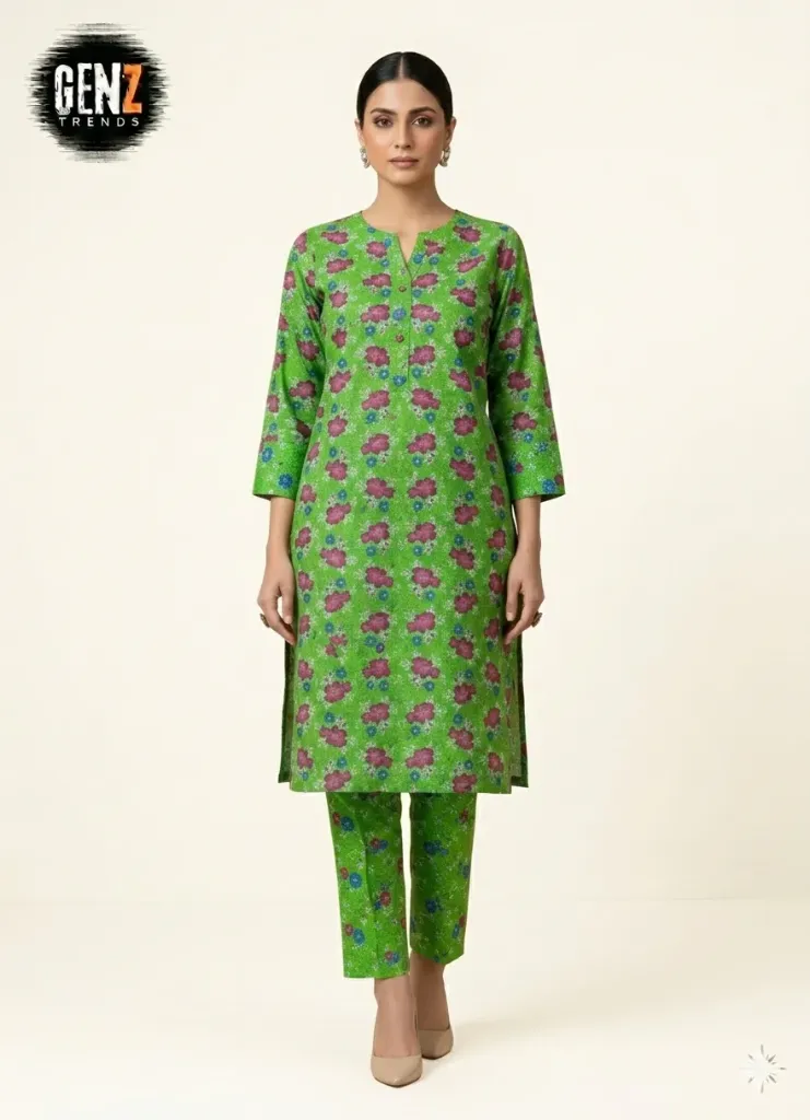 2 Pcs Unstitched Digital Print Suit gzl-s3009
