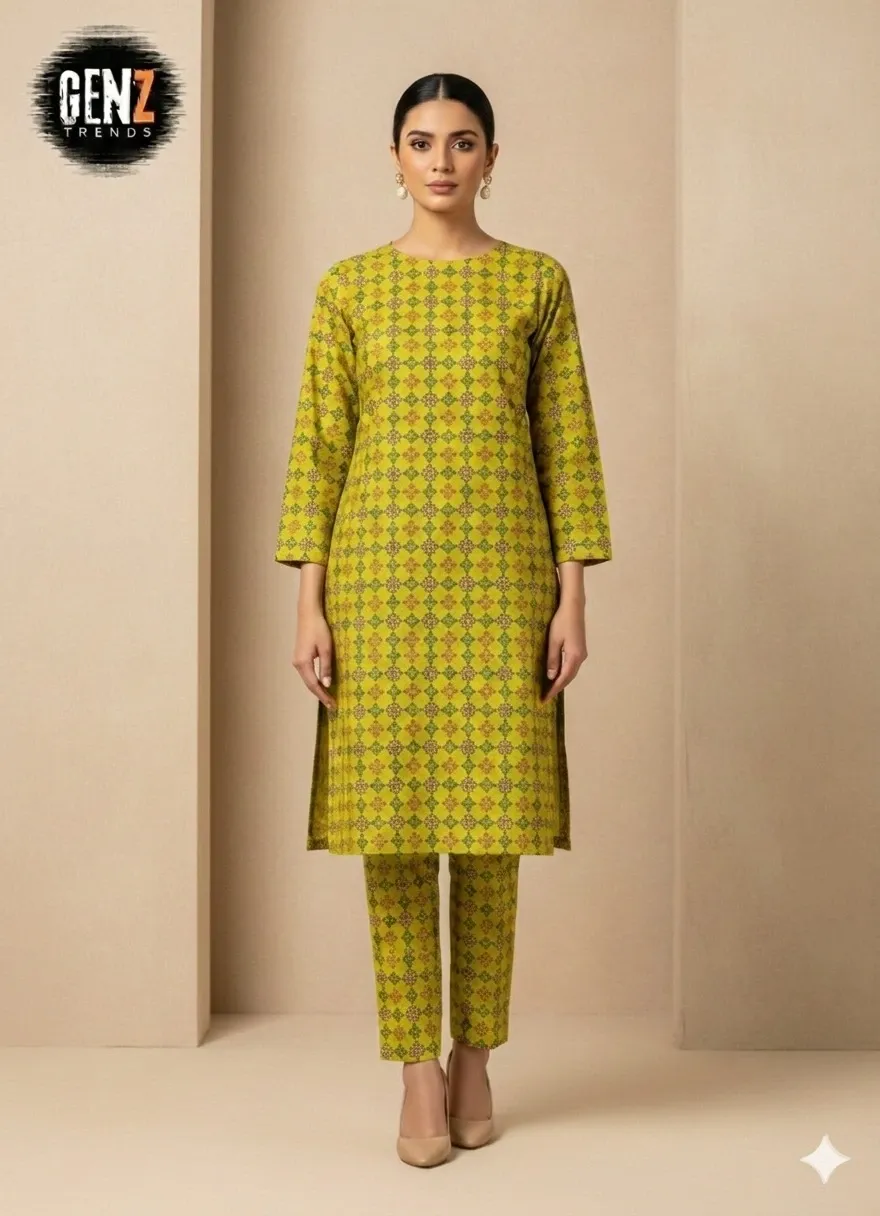 2 Pcs Unstitched Digital Print Suit GZL-S3019